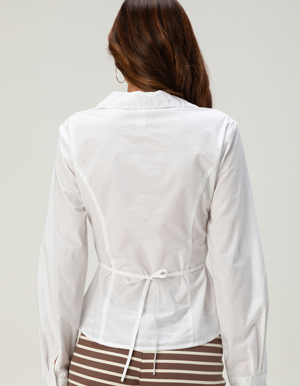 RSQ Womens Long Sleeve Button Up Shirt - WHITE