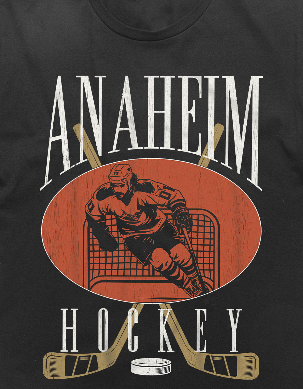 ANAHEIM Hockey Unisex Tee - BLACK