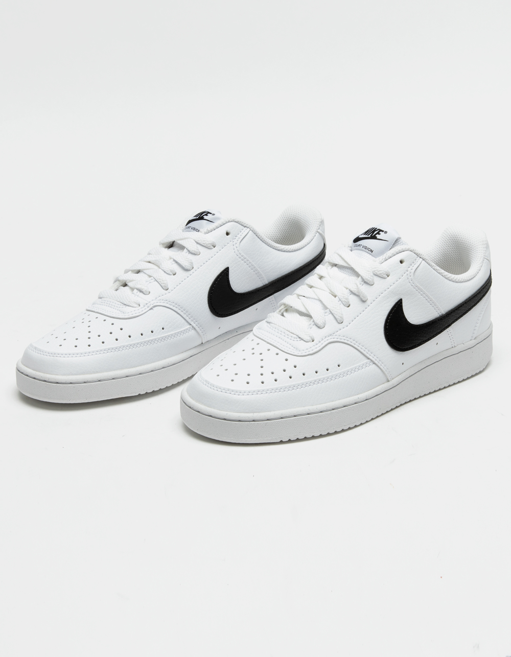 NIKE Court Vision Low Next Nature Womens Shoes - WHT/BLK