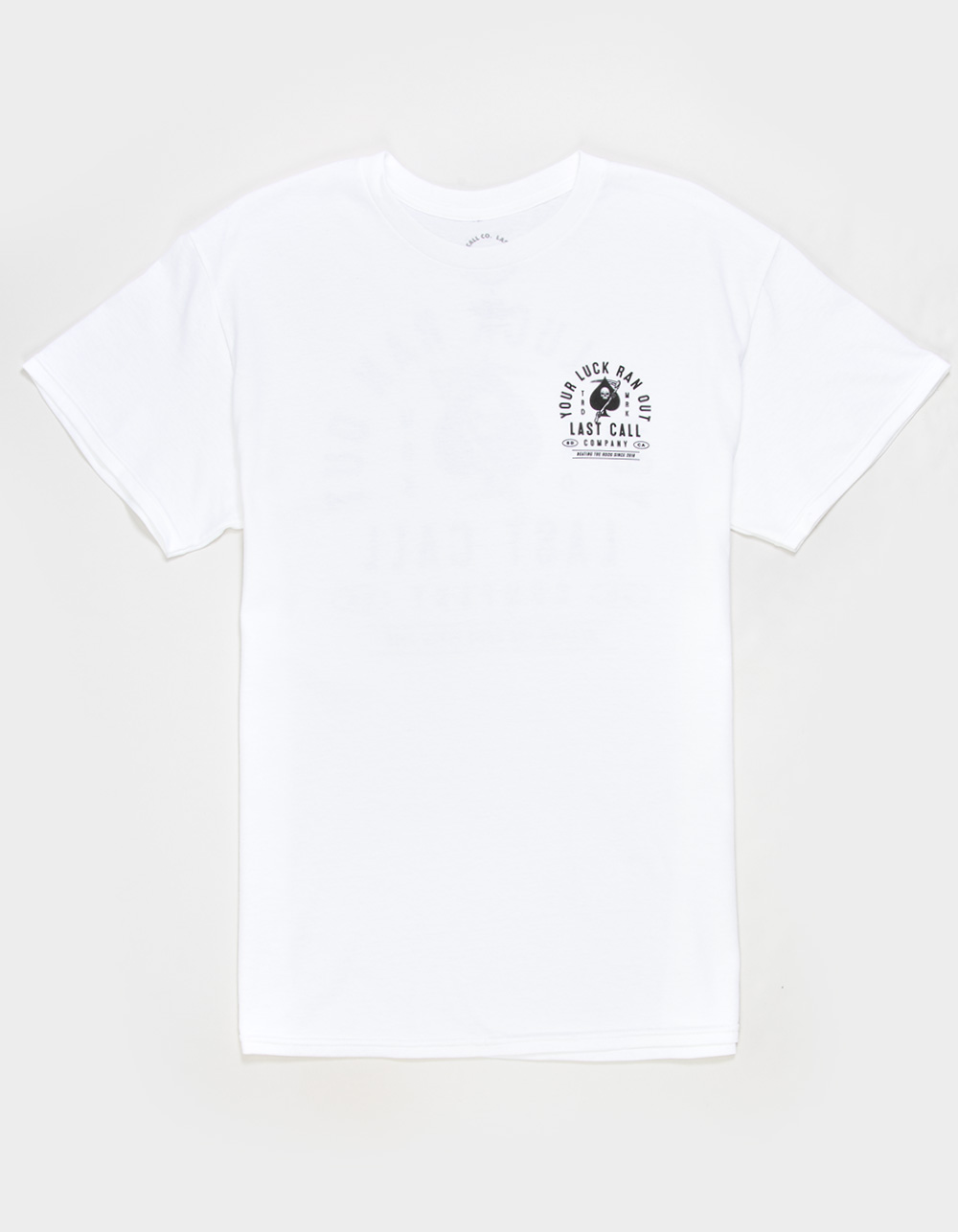LAST CALL CO. Luck Badge Mens Tee - WHITE