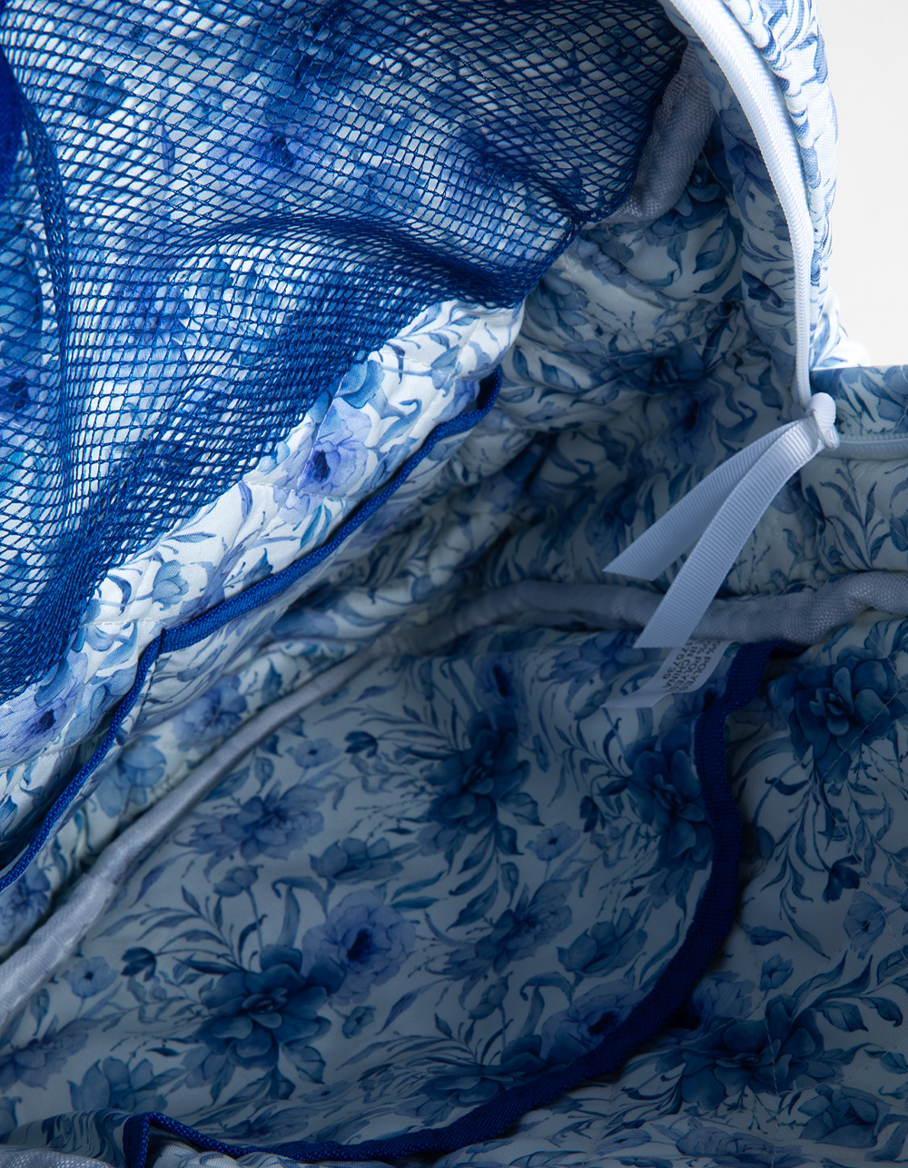 TILLYS Quilted Floral Backpack - BLUE COMBO