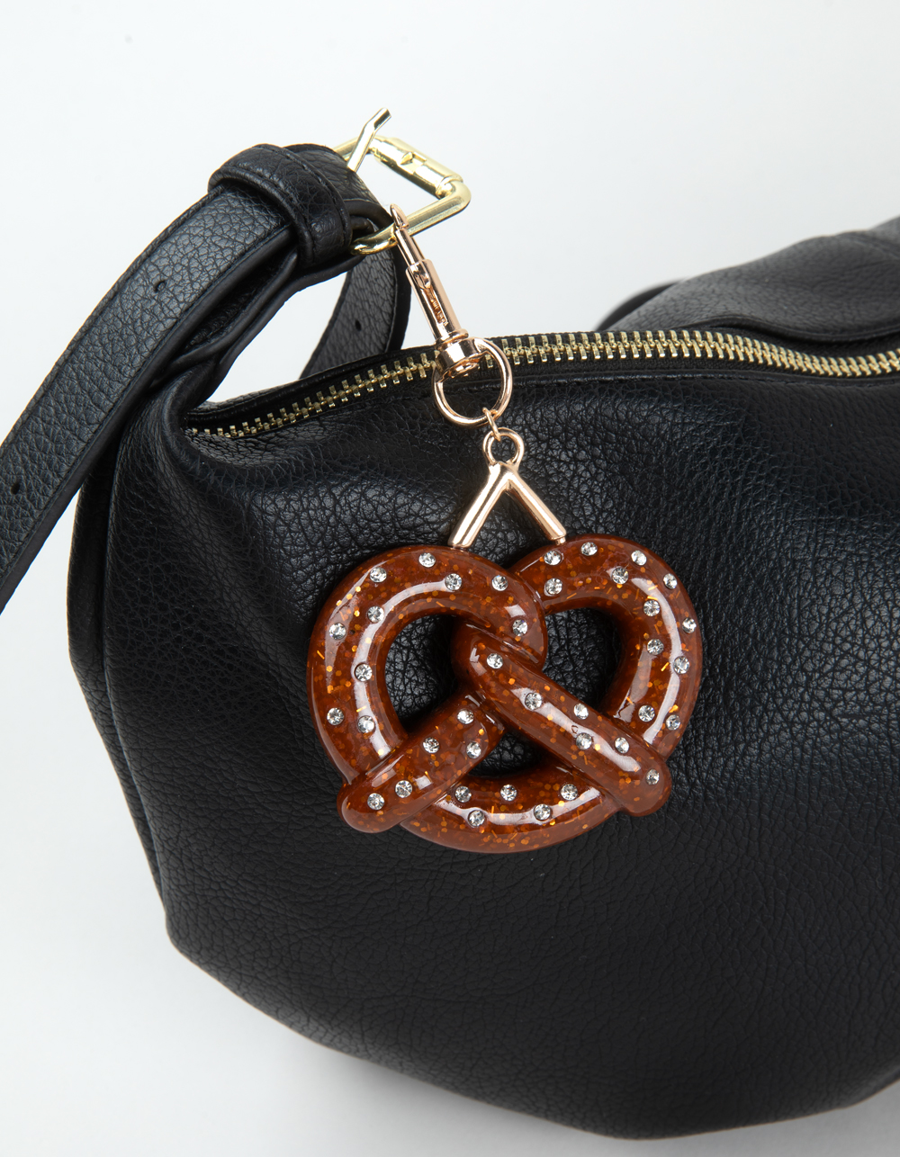 FULL TILT Pretzel Bag Charm - BROWN GOLD