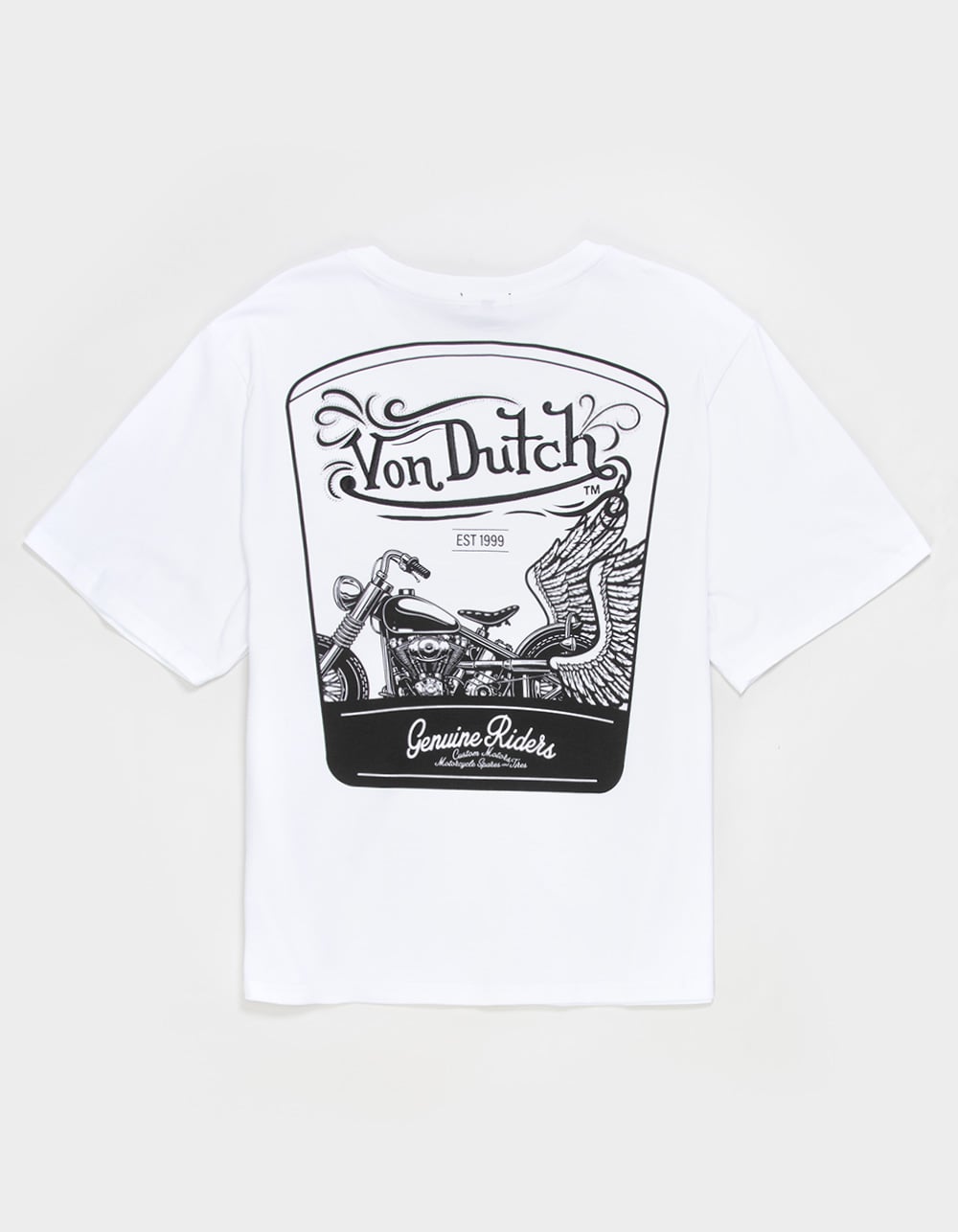 VON DUTCH Moto Mens Boxy Tee - OFF WHITE