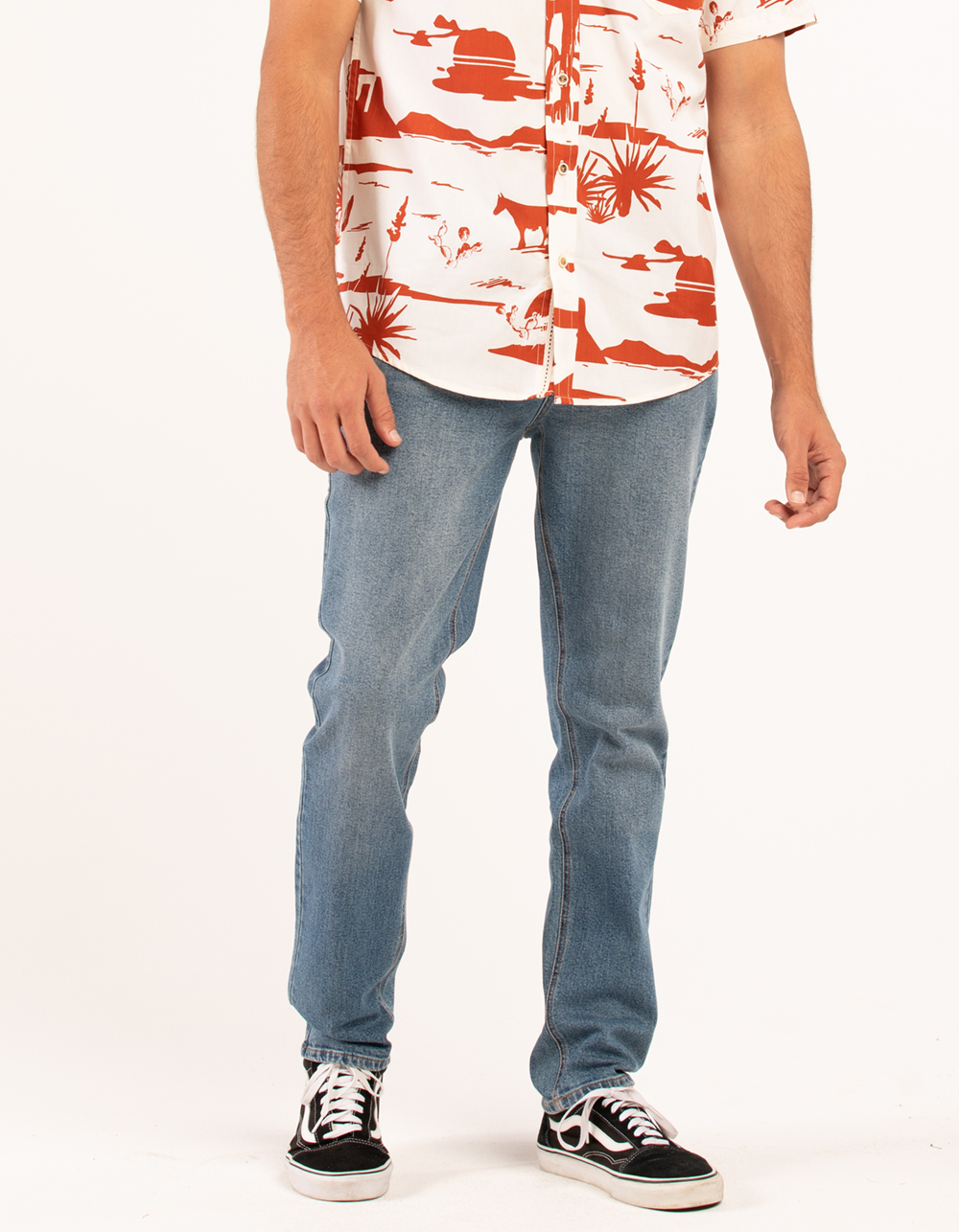 RSQ Mens Slim Taper Jeans - MEDIUM WASH