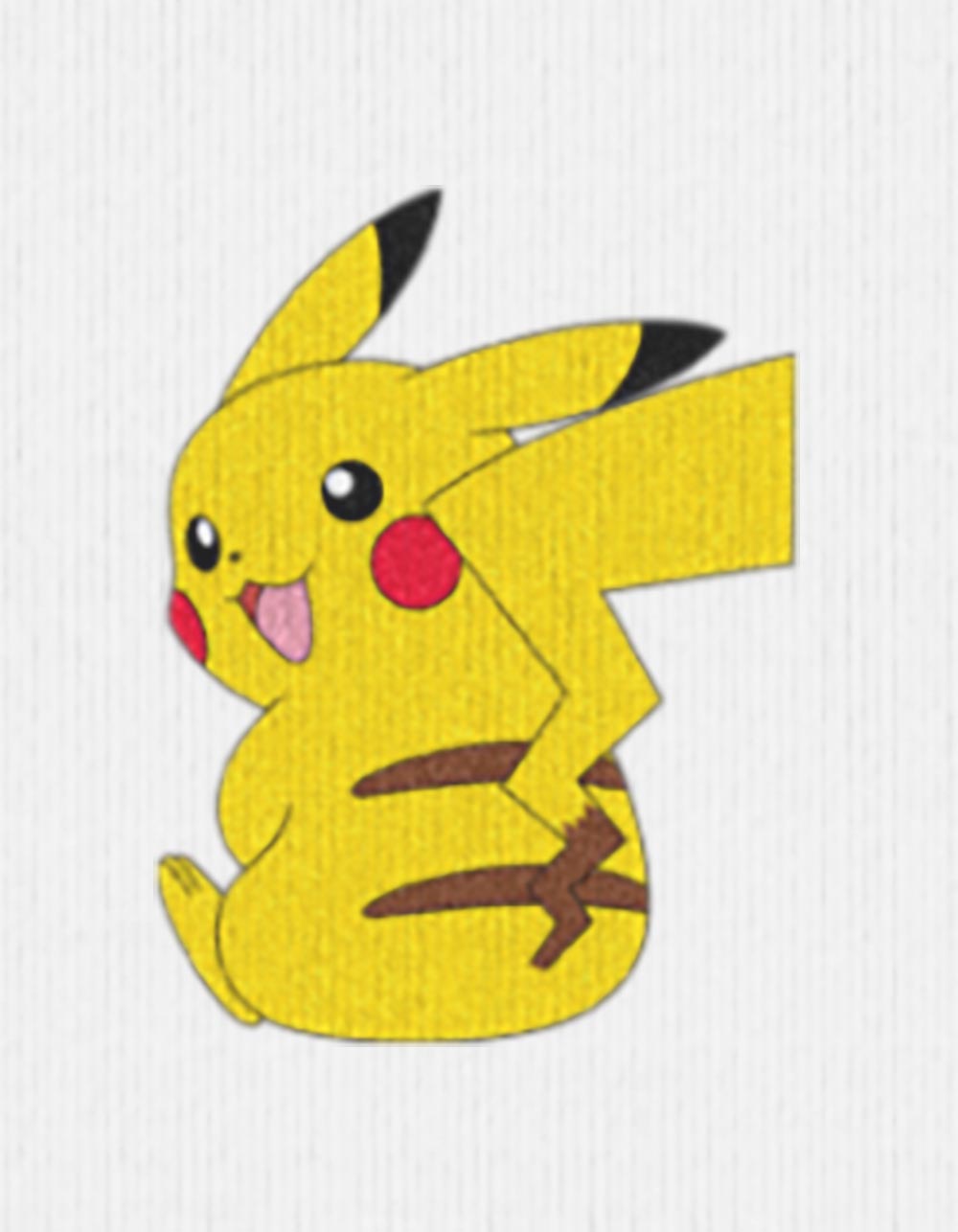 POKEMON Pikachu Small Stripes Womens Baby Tee - CREAM