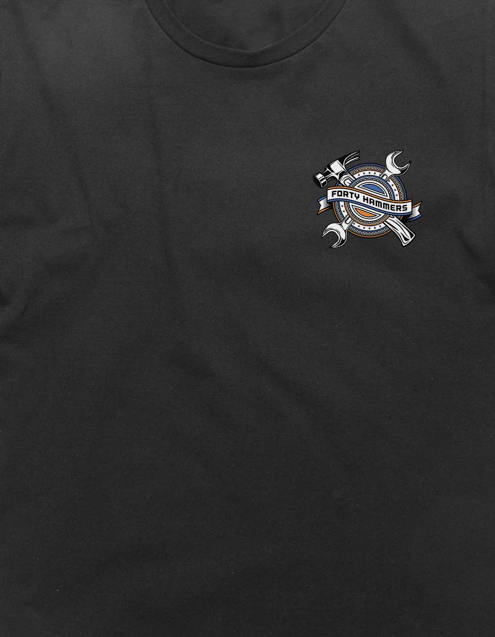 FORTY HAMMERS Tools Logo Unisex Tee - BLACK