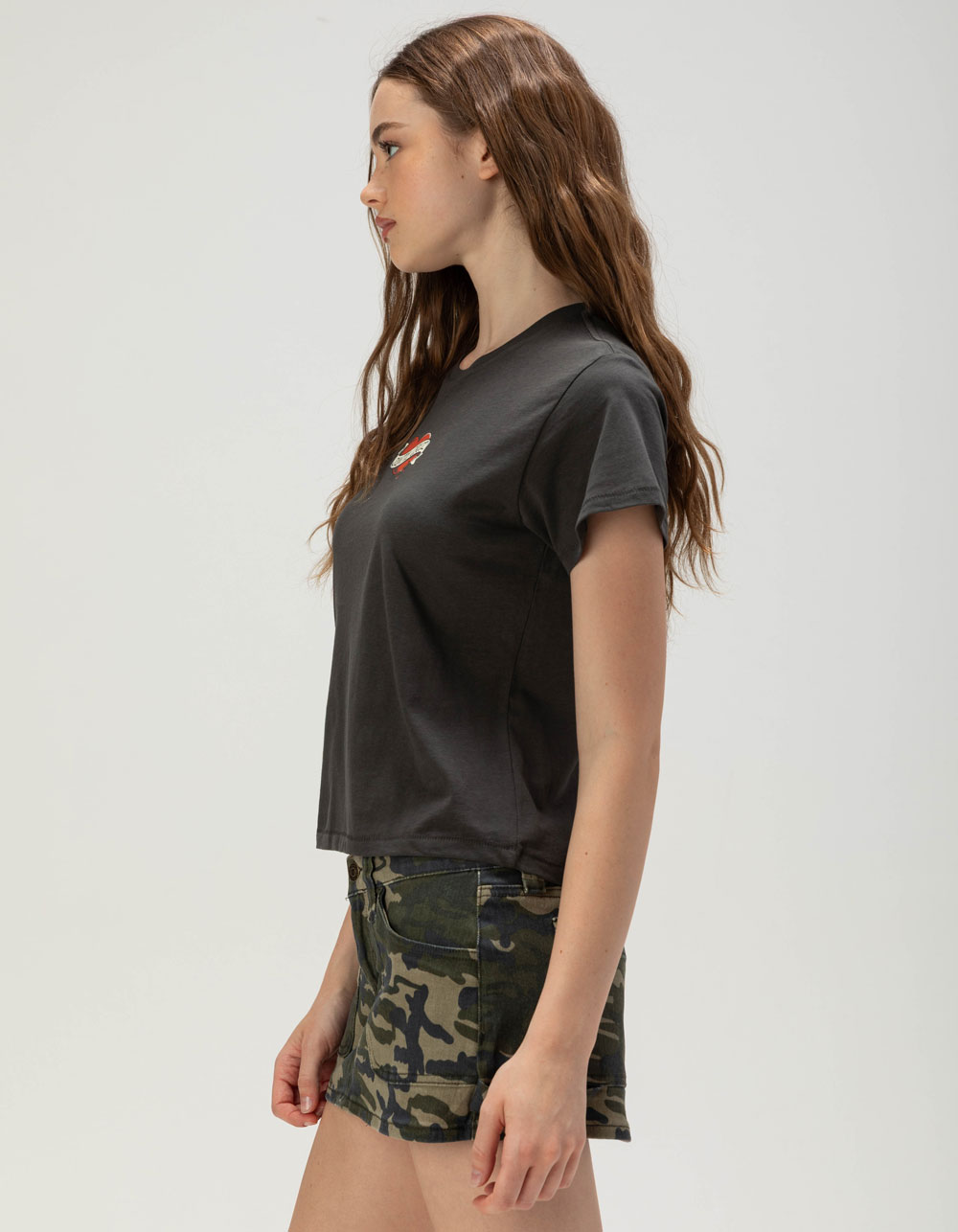 SANTA CRUZ Banner Heart Womens Tee - BLACK