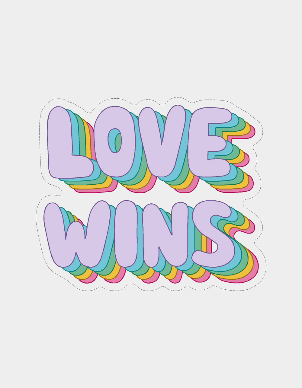 STICKER CABANA Love Wins Sticker - MULTI