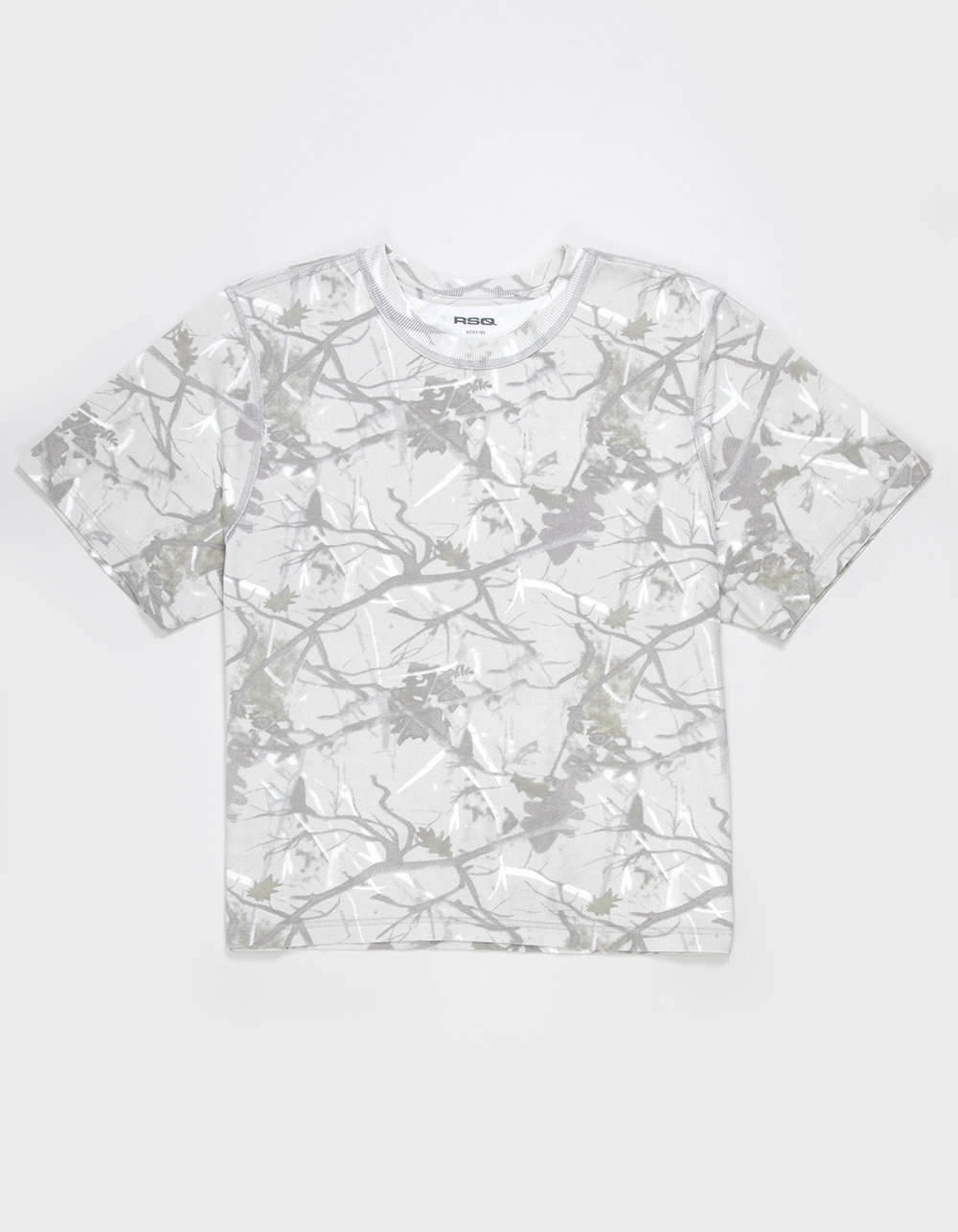 RSQ Mens Washed Boxy Tee - LIGHT CAMO