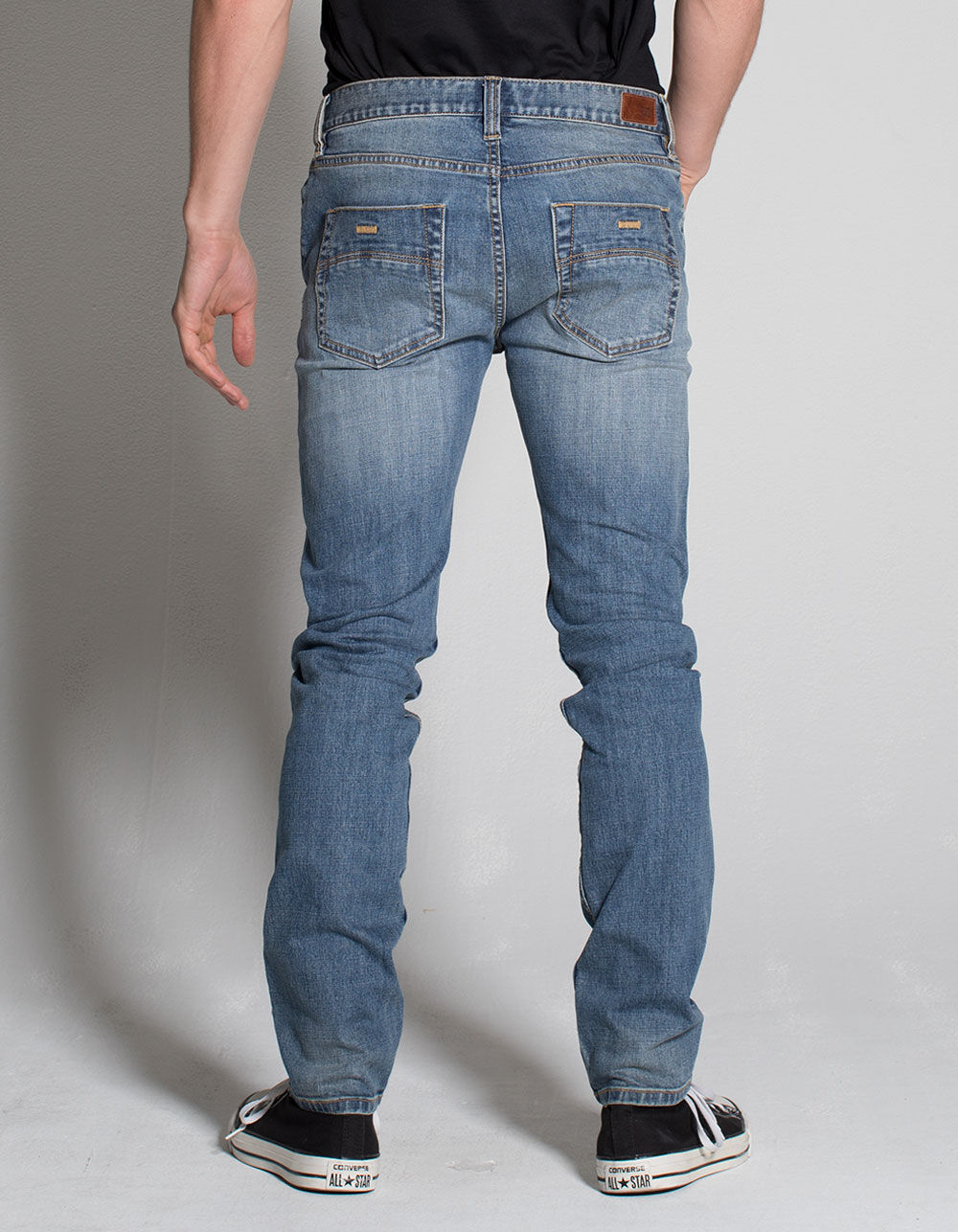 RSQ Seattle Mens Skinny Taper Ripped Jeans image number 3