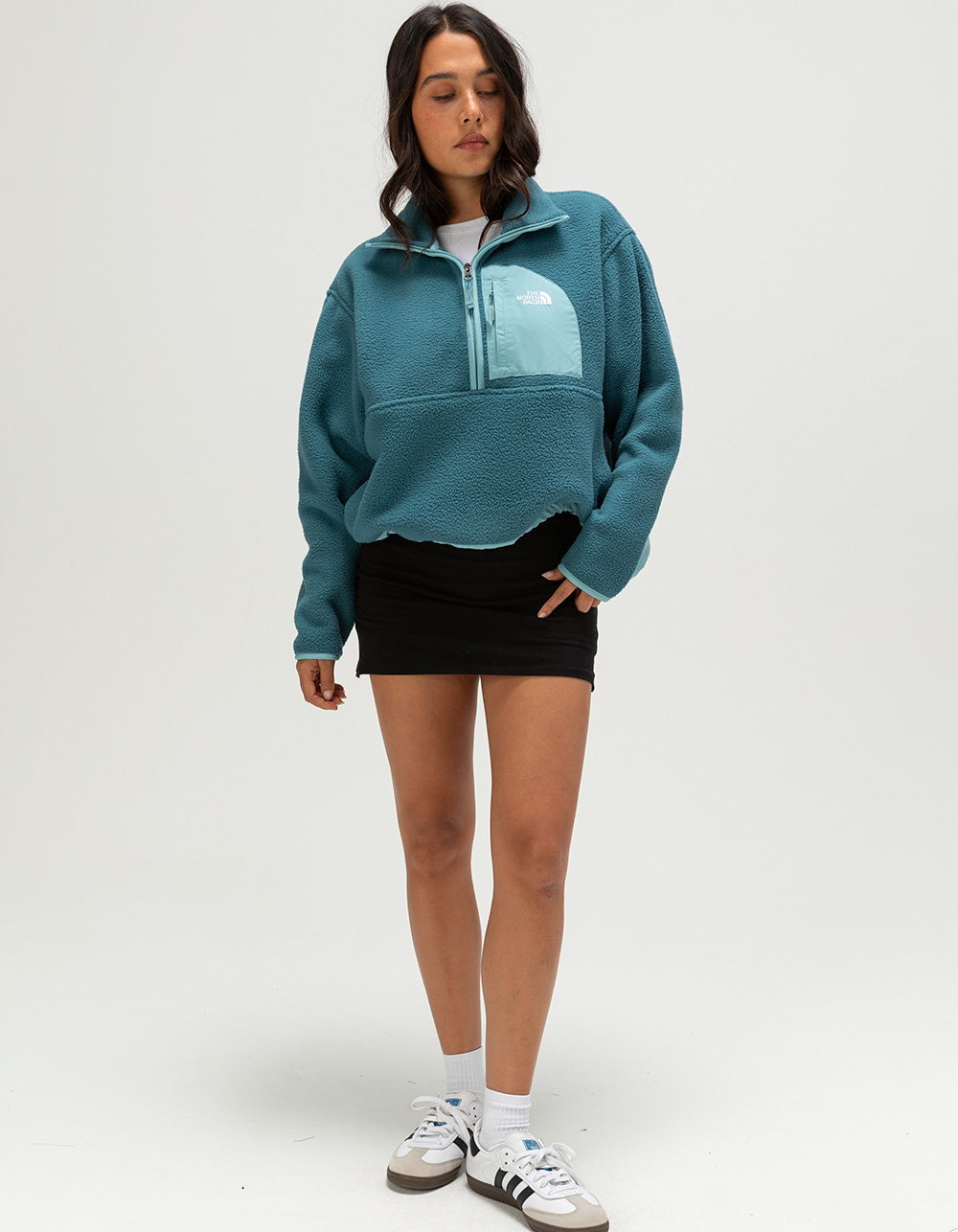 THE NORTH FACE Yumiori Off Peak Womens Half-Zip Jacket - BLUE COMBO