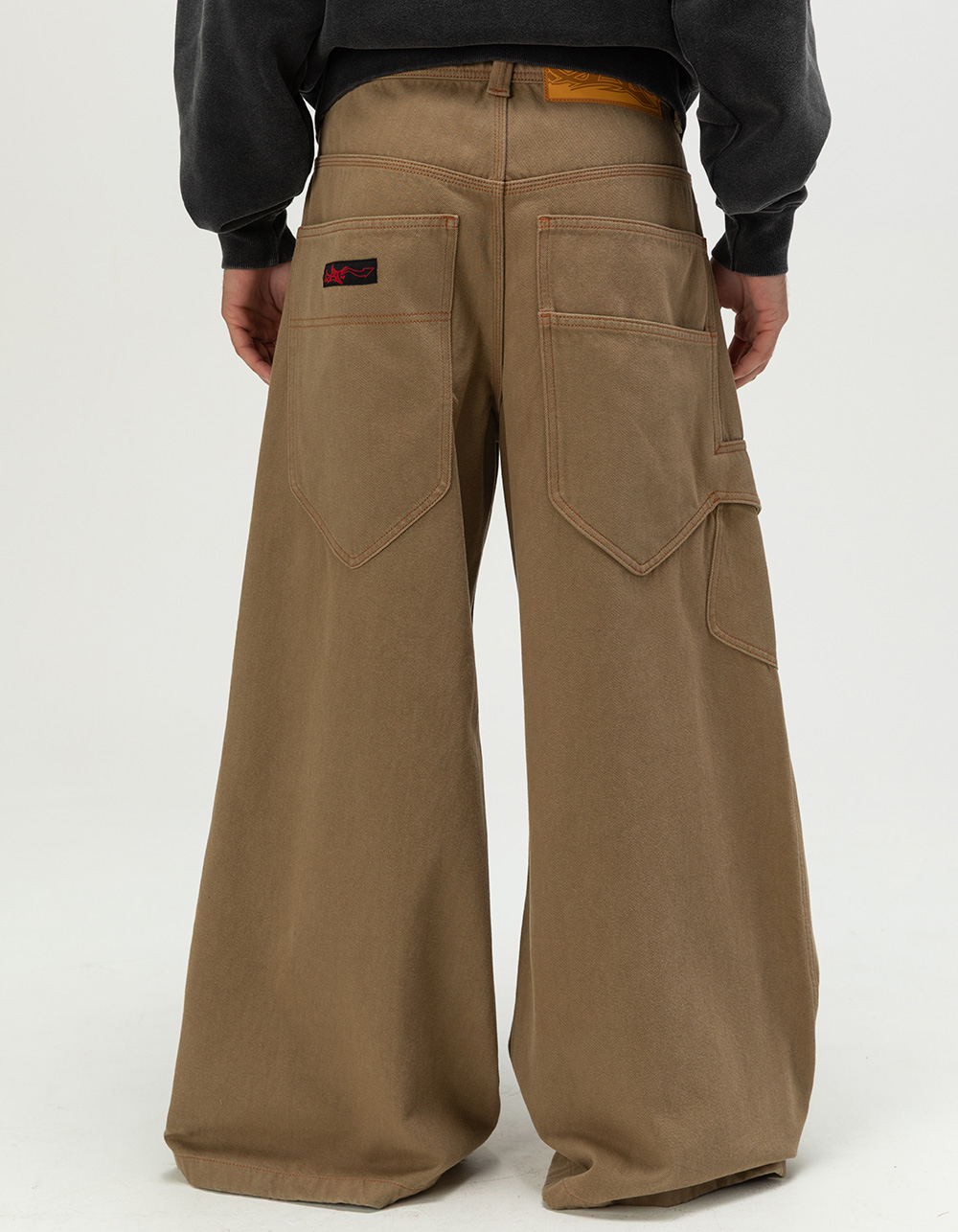 GAT Tribal Mens 34" Leg Opening Ultra Baggy Pants - KHAKI