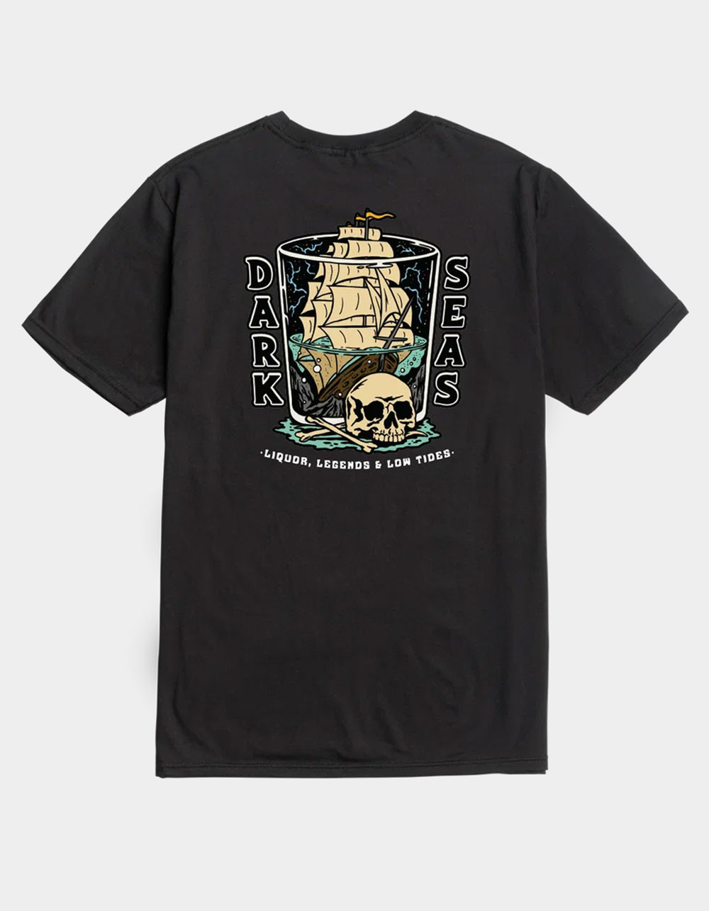 DARK SEAS Liquor & Legends Mens Tee - BLACK