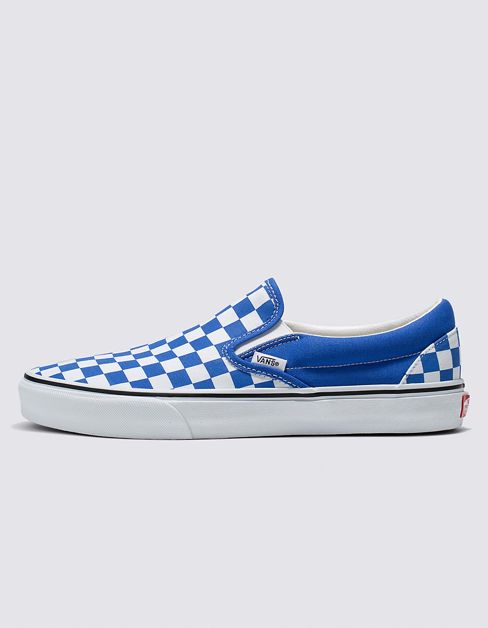 VANS Checkerboard Classic Mens Slip-On Shoes - BLUE/WHT | Tillys
