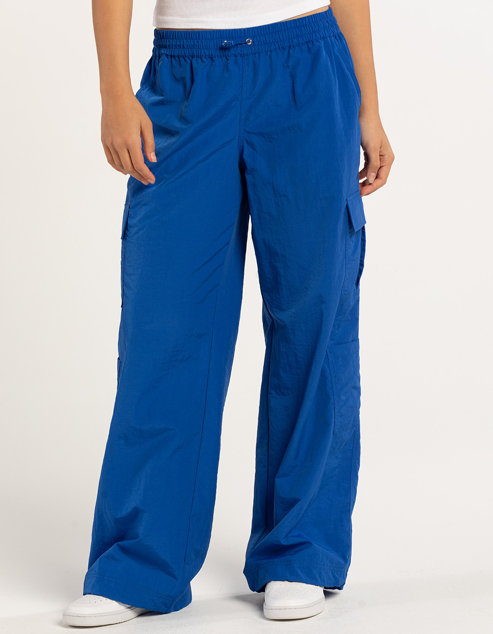 FULL TILT Low Rise Nylon Flight Womens Cargo Pants - BLUE