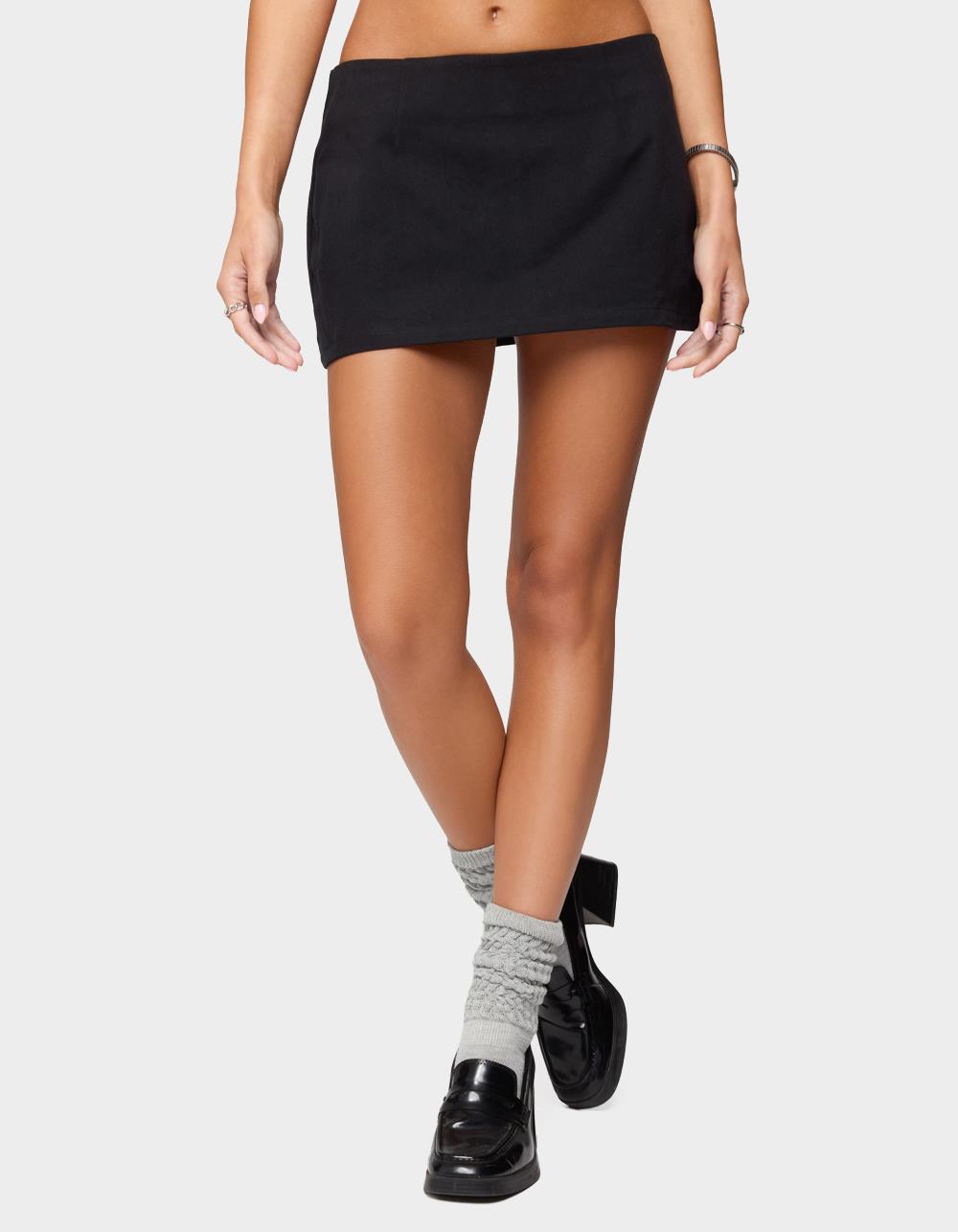 EDIKTED Monrow Micro Skort - BLACK