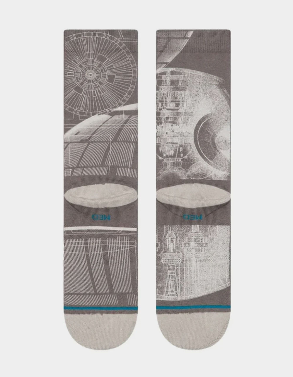 STANCE x Star Wars Death Star Mens Crew Socks - GRAY COMBO