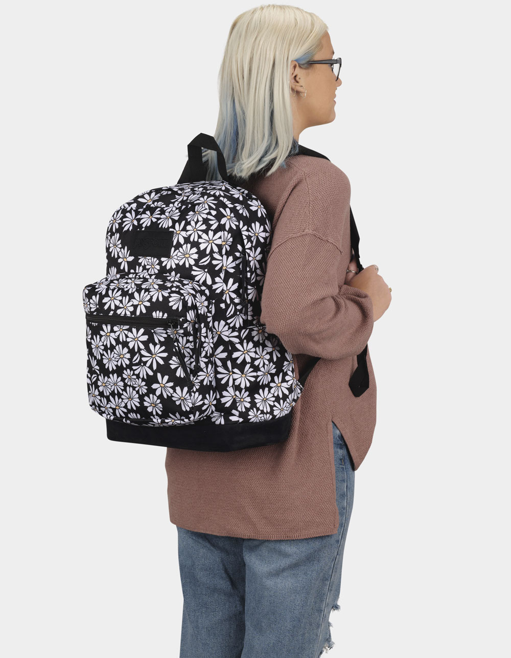 JANSPORT Right Pack Backpack - PUNK PANSIES BLACK