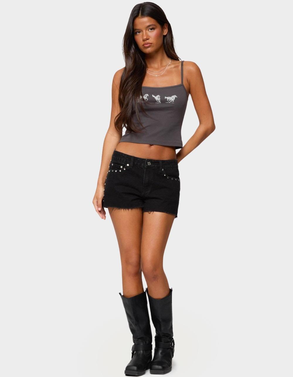 EDIKTED Wild Horses Graphic Tank Top