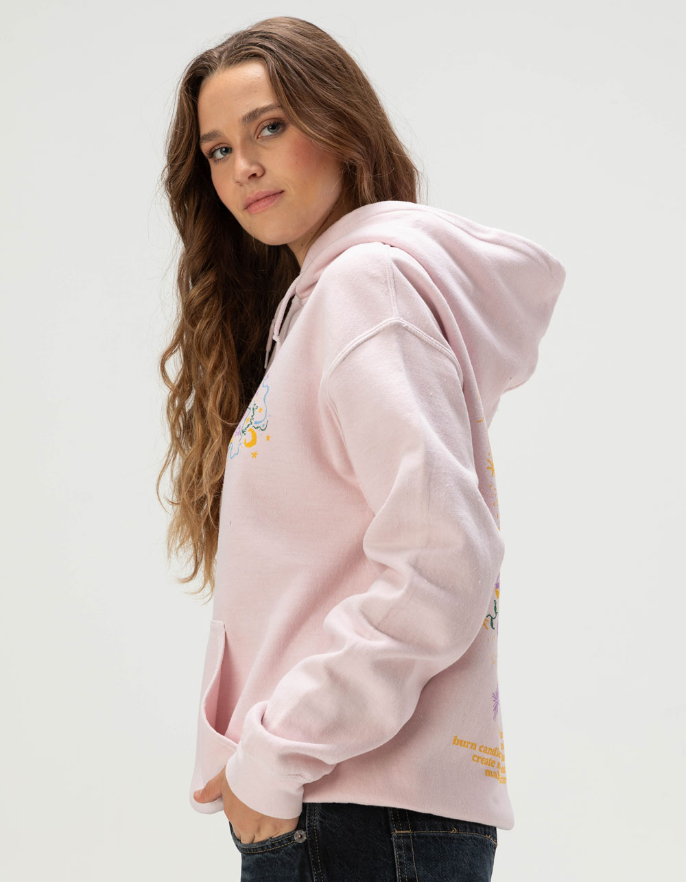 BDG Urban Outfitters Celestial Womens Hoodie - LIGHT PINK