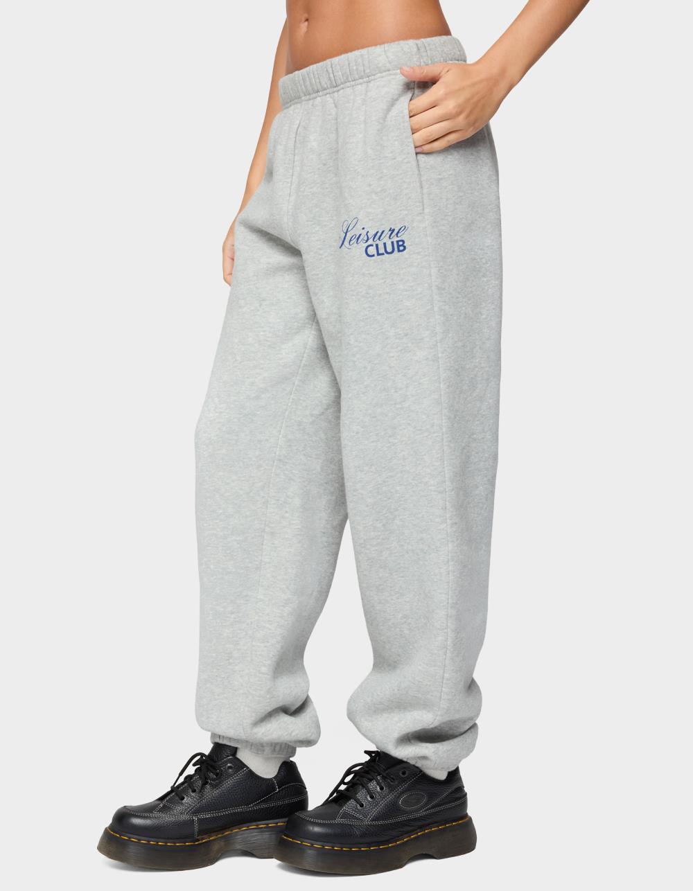 EDIKTED Leisure Club Sweatpants - GRAY