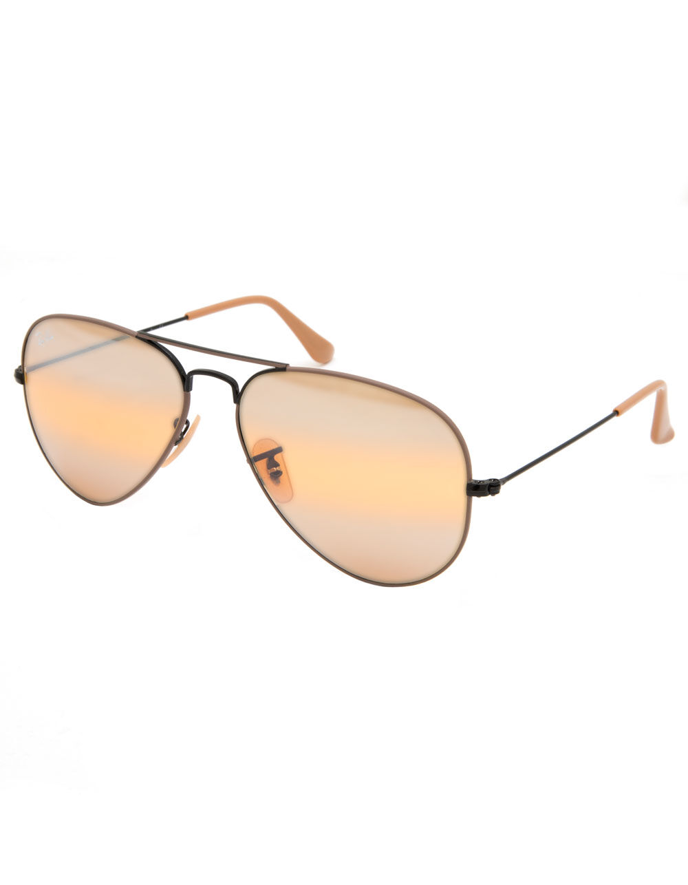 Ray Ban Aviator Mirror Light Brown Polarized Sunglasses Shefinds