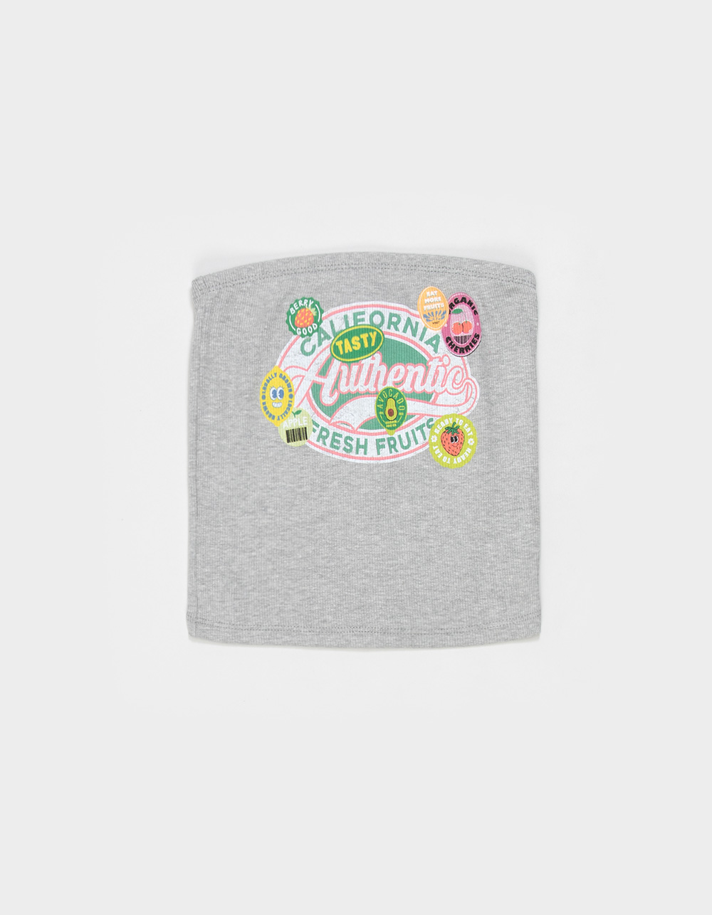 FULL TILT Authentic Sticker Girls Tube Top - HEATHER GRAY