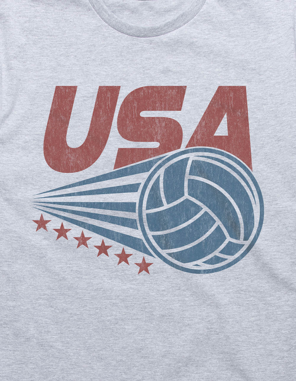 USA Volleyball Unisex Tee - HEATHER GRAY