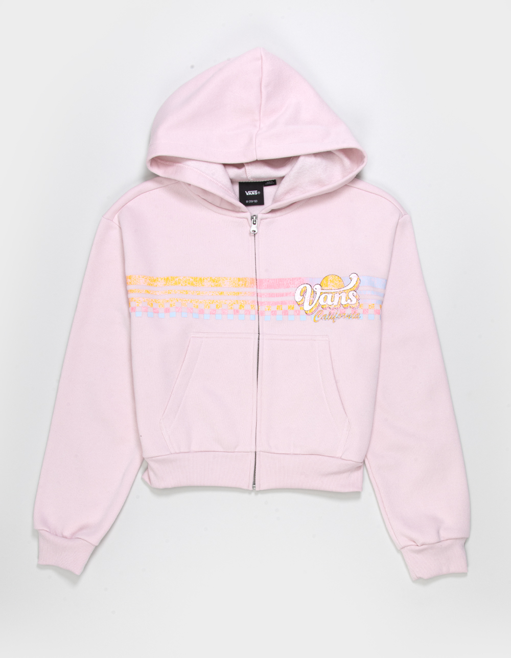 VANS Sun Full Girls Zip-Up Hoodie - LIGHT PINK