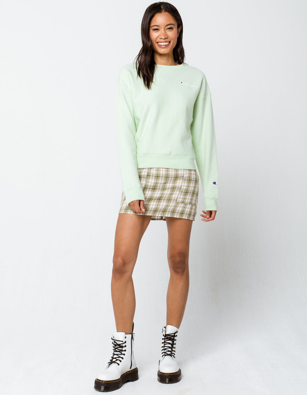 CHAMPION Reverse Weave Womens Light Green Sweatshirt - LTGRN | Tillys