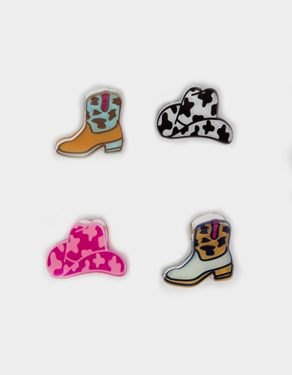 FULL TILT 4 Pack Cowgirl Hat & Boot Claw Clips MULTI Tillys