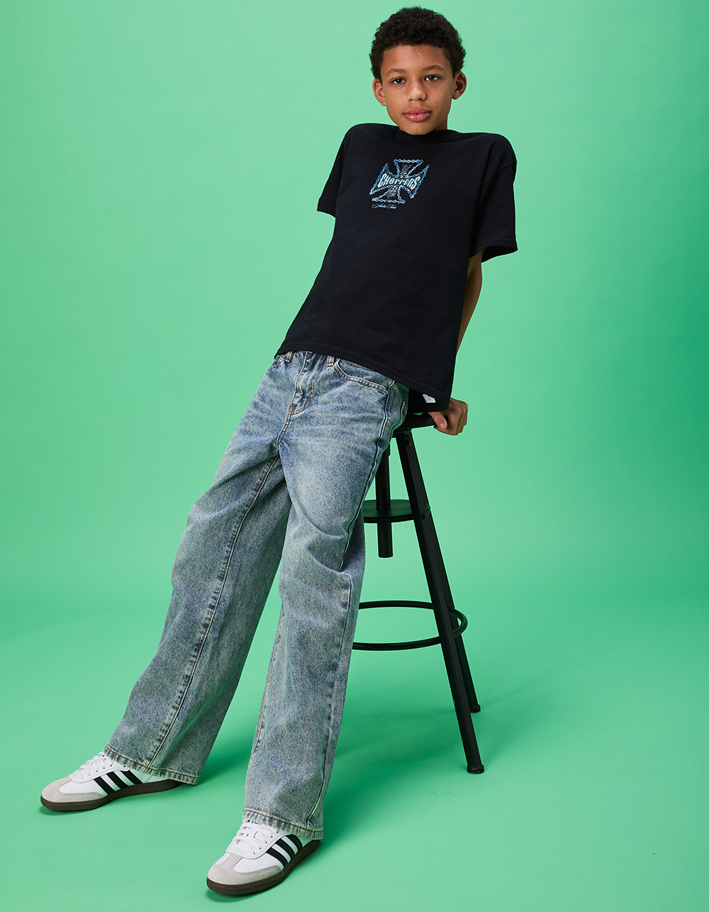 WEST COAST CHOPPERS Chained Boys Tee - BLACK