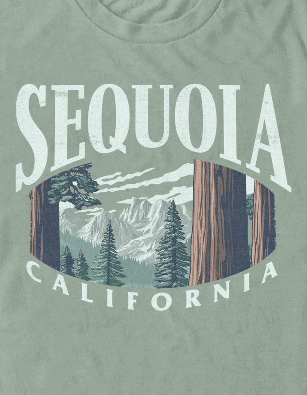 CALIFORNIA Sequoia Trees Unisex Tee - MILITARY