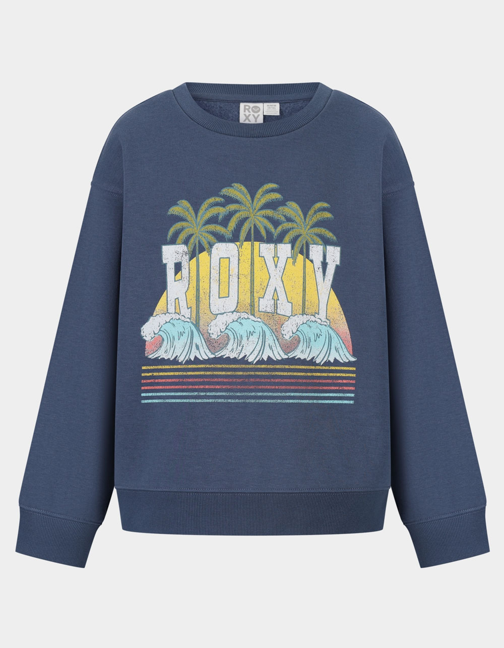 ROXY Palms Girls Crewneck Sweatshirt - NAVY