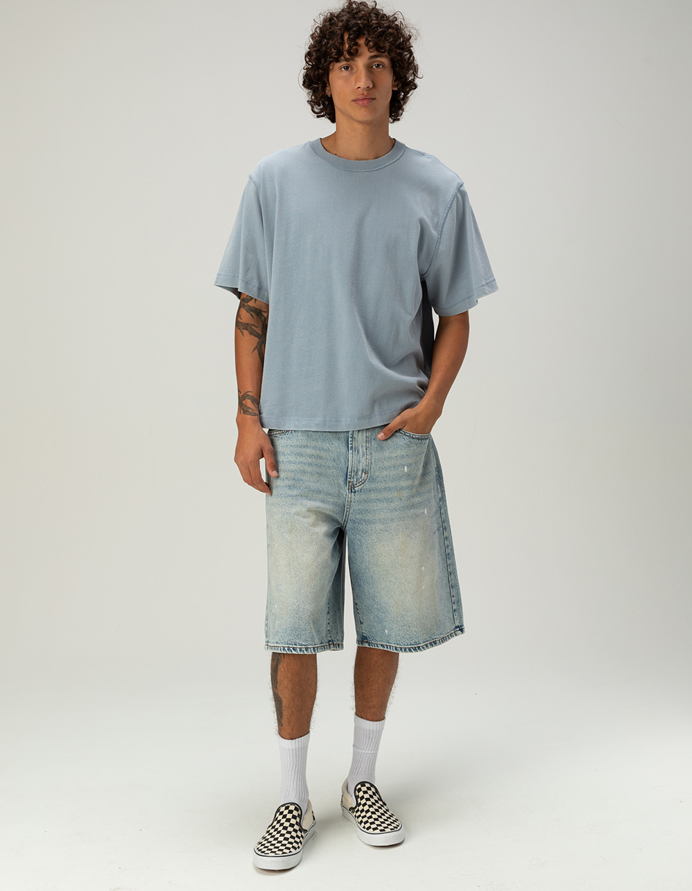 RSQ Mens Boxy Tee - BLUE