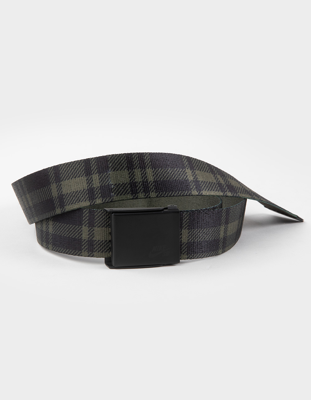 NIKE SB Reversible Plaid Web Belt - OLIVE