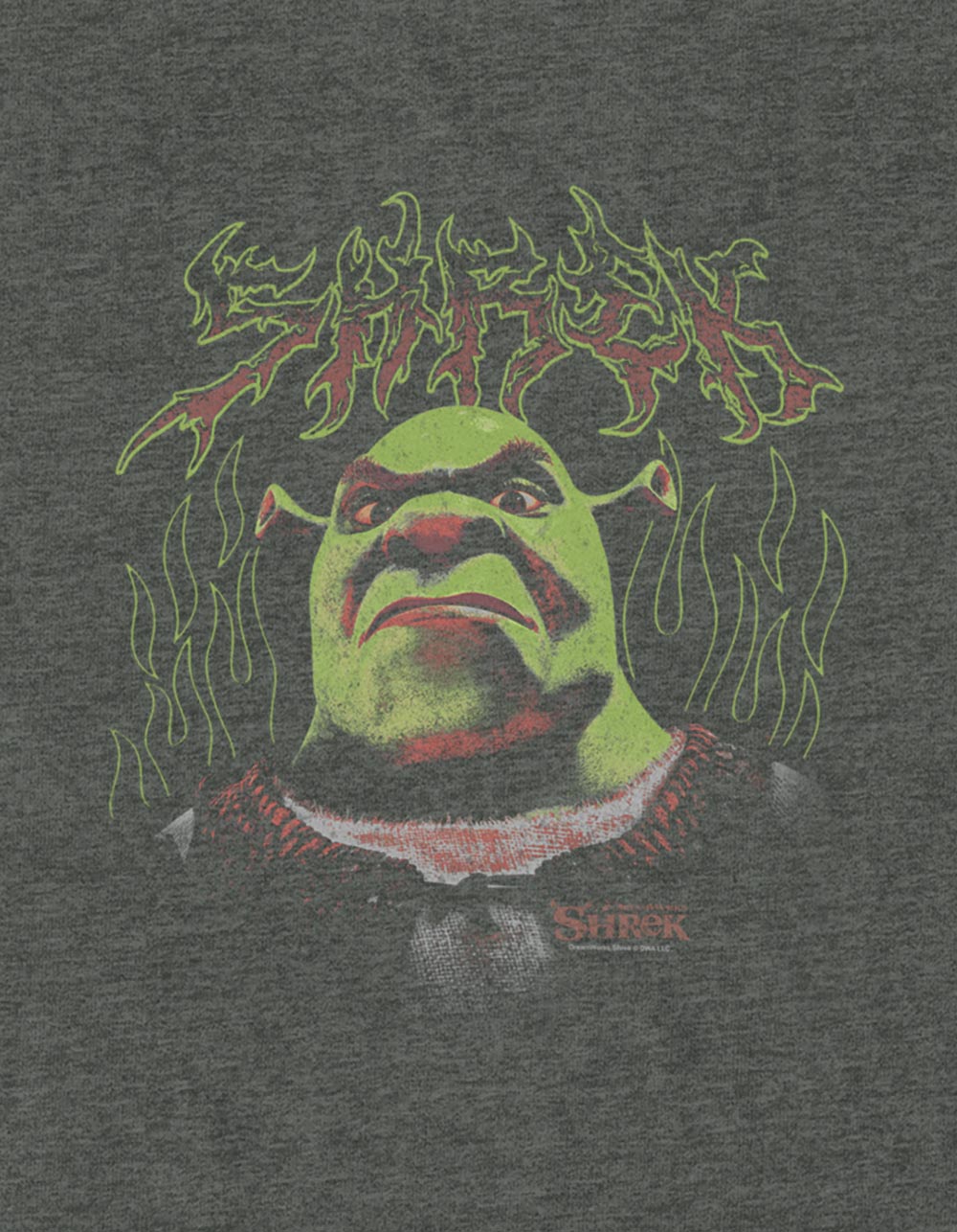 SHREK Flames Unisex Tee - CHARCOAL