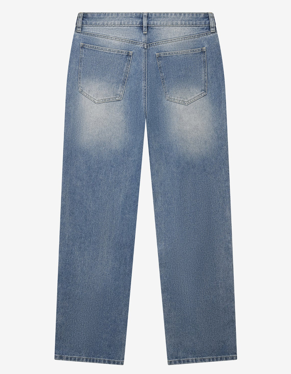 CALIBER Munition Mens Studded Frayed Straight Jeans - LIGHT WASH
