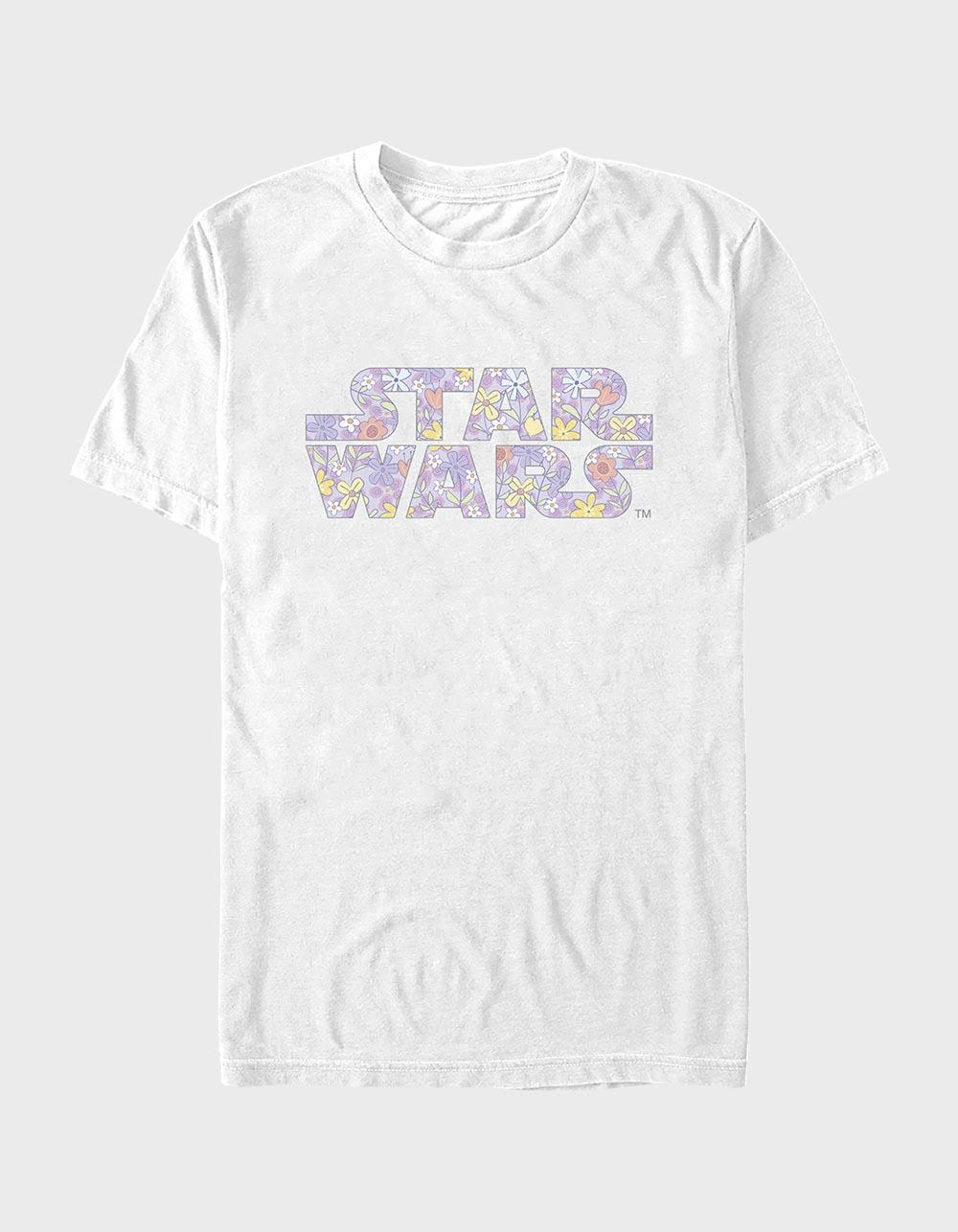 STAR WARS Spring Flower Logo Unisex Tee - WHITE
