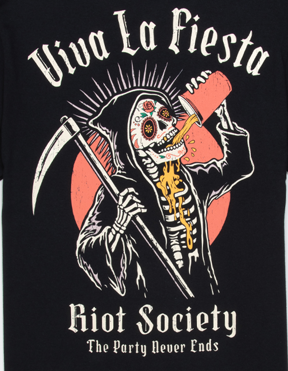 RIOT SOCIETY Viva La Fiesta Mens Tee - BLACK