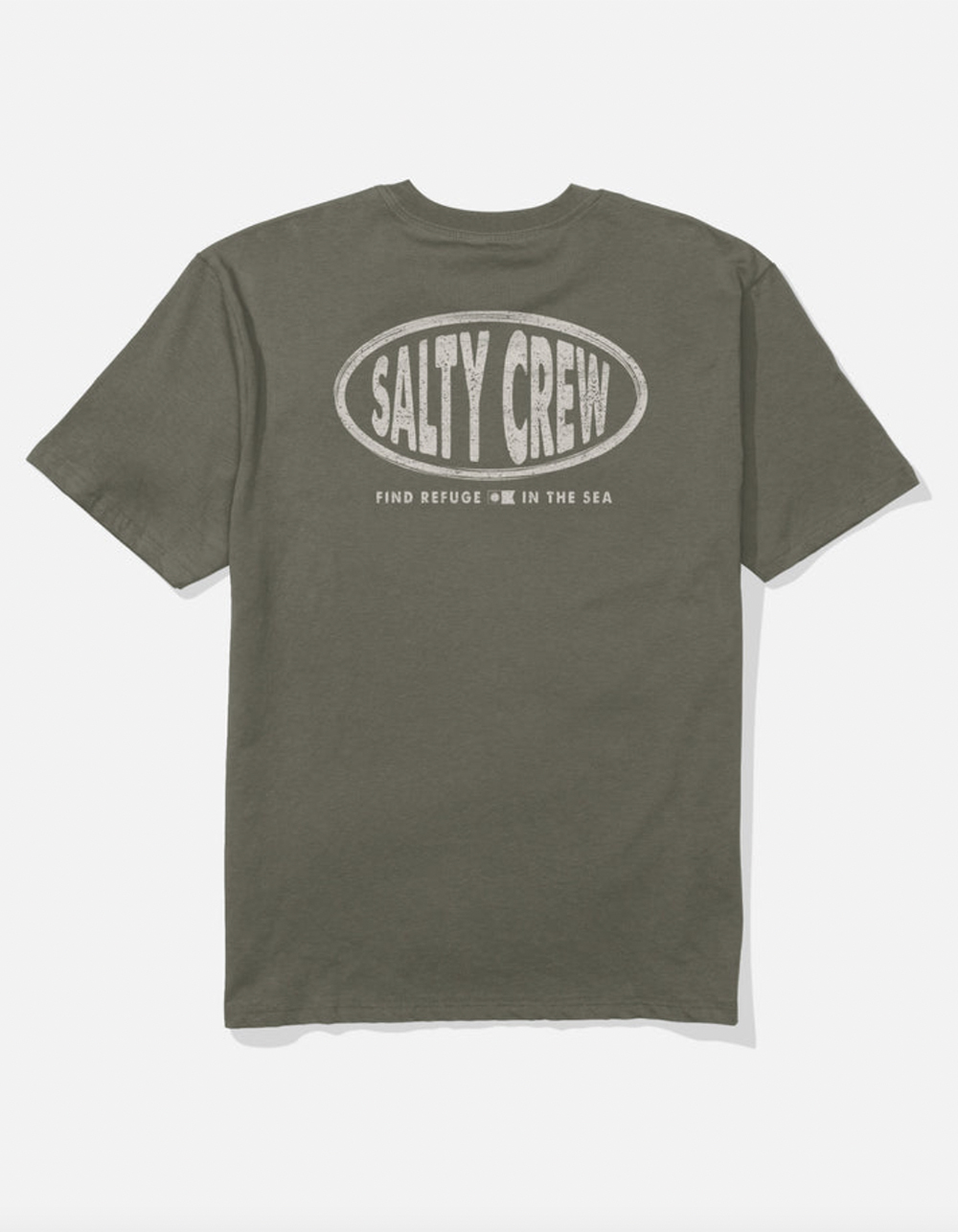 SALTY CREW Signage Mens Tee - OLIVE