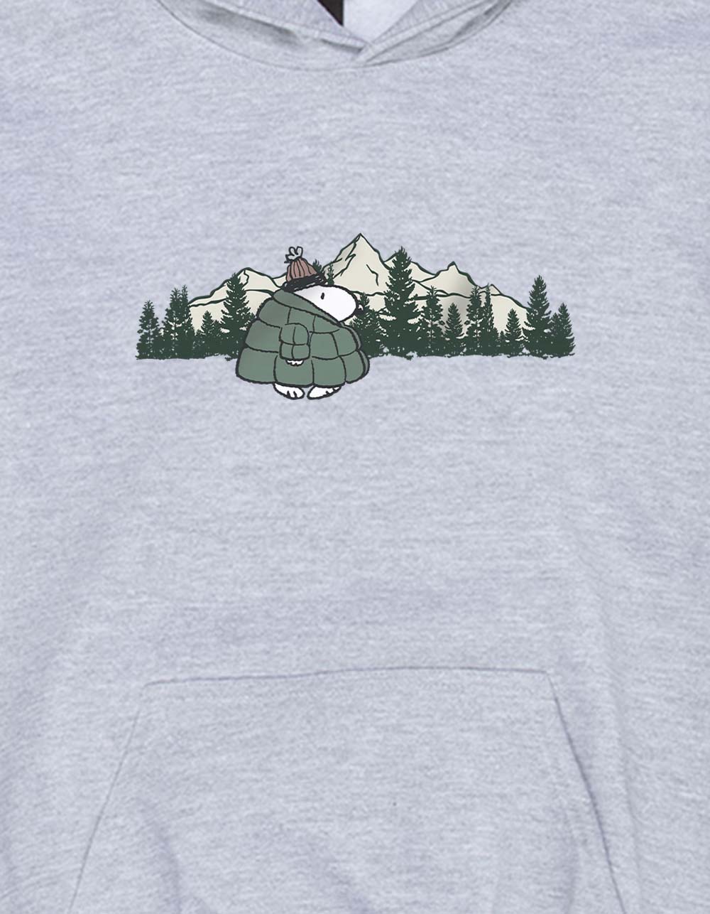 PEANUTS Winter Walks Unisex Kids Hoodie - HEATHER GRAY