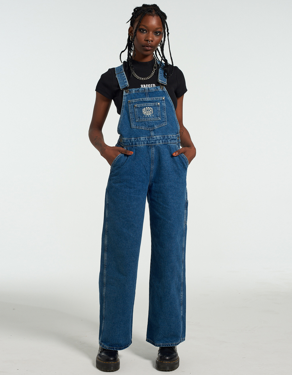 THE RAGGED PRIEST Dude Womens Overalls - BLUE DENIM | Tillys