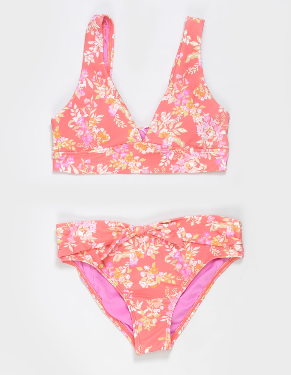 O'NEILL Nayomi Floral Girls Triangle Top Bikini Set - PINK