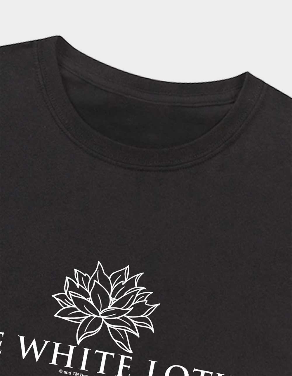 THE WHITE LOTUS Logo Mens Tee - BLACK