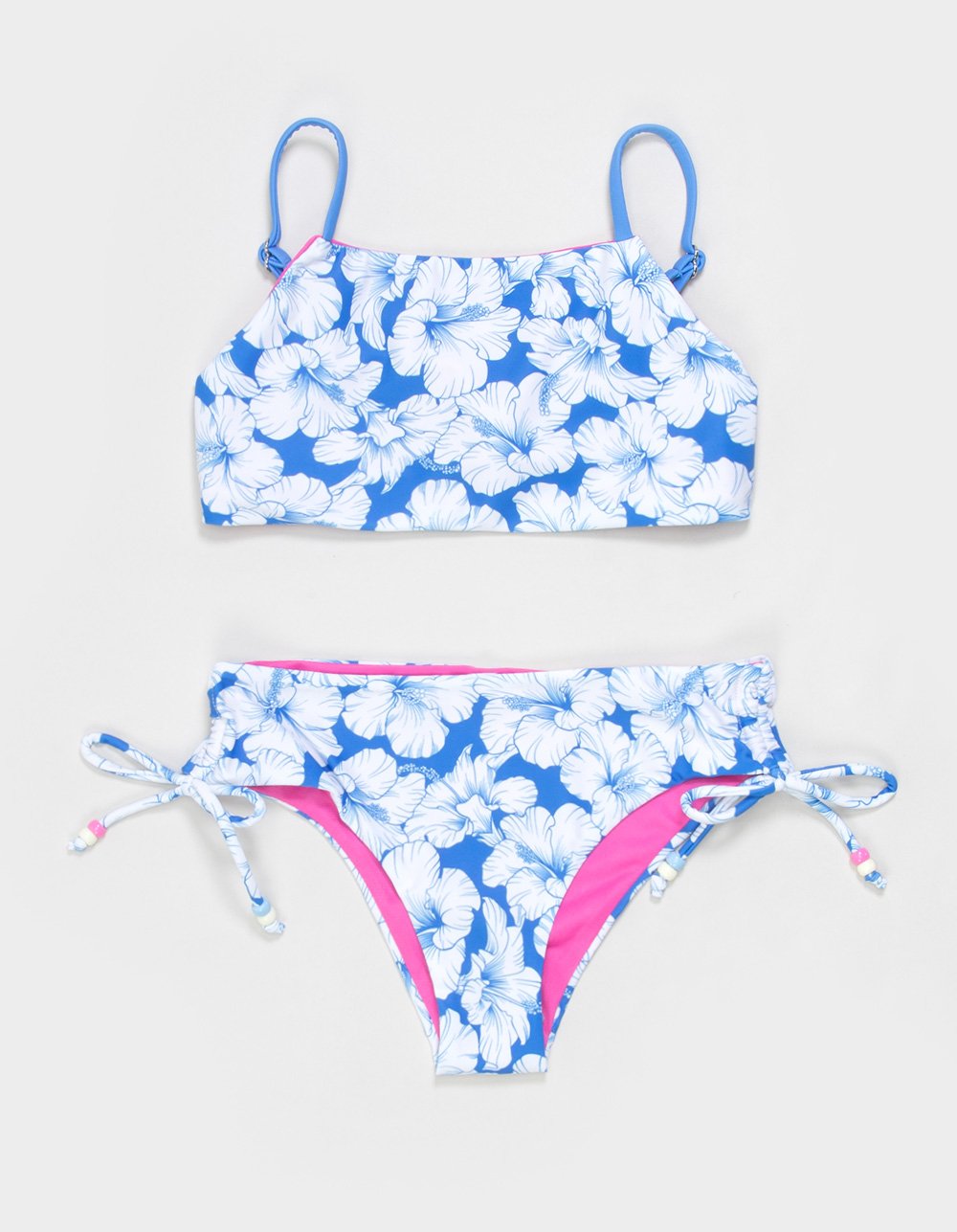 FEATHER 4 ARROW Strands Girls Bralette Bikini Set - BLUE COMBO