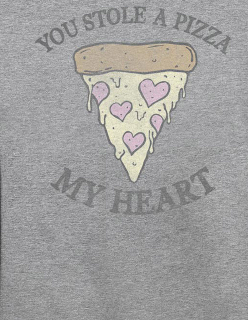 PIZZA My Heart Unisex Crewneck Sweatshirt - HEATHER GRAY