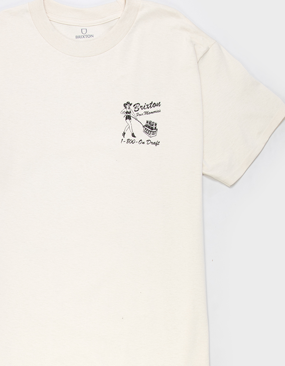 BRIXTON On Draft Mens Tee - CREAM