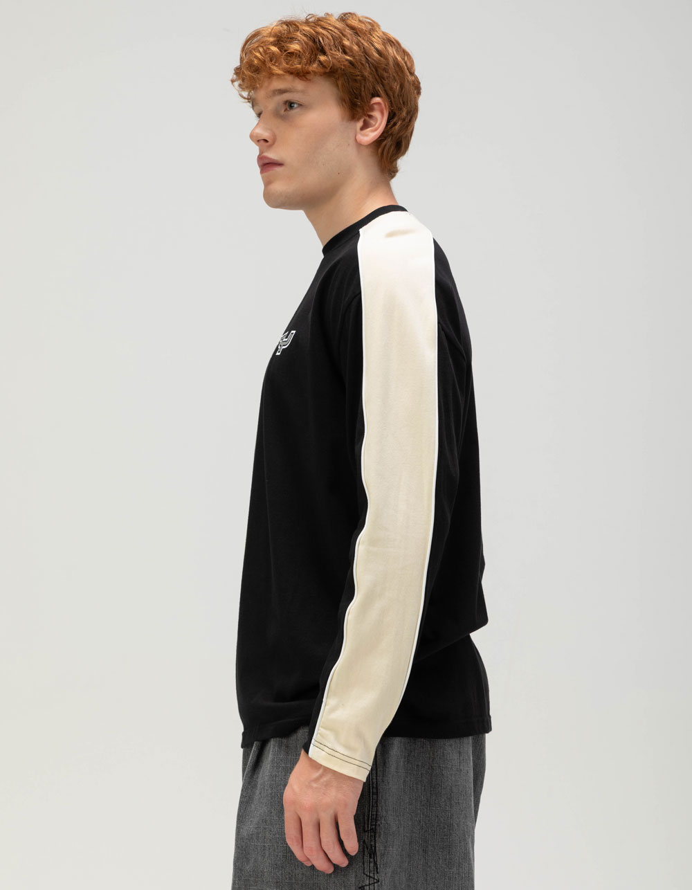 RUSTY Alonso Mens Long Sleeve Tee - BLK/MULTI