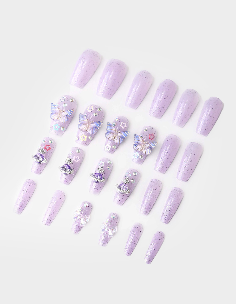 NEVER HAVE I EVER Solar Star Coffin Press-On Nails - PURPLE